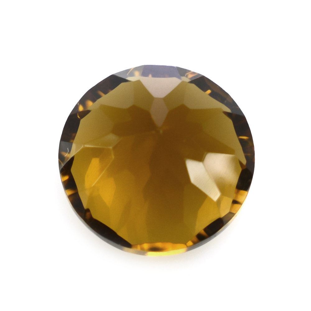 WHISKY QUARTZ CONCAVE CUT ROUND (DES#45) 9MM 2.85 Cts.