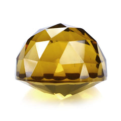 WHISKY QUARTZ HIGH DOME ROSE CUT ROUND (DES#17) 15MM 17.00 Cts.