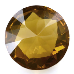 WHISKY QUARTZ HIGH DOME ROSE CUT ROUND (DES#17) 15MM 17.00 Cts.