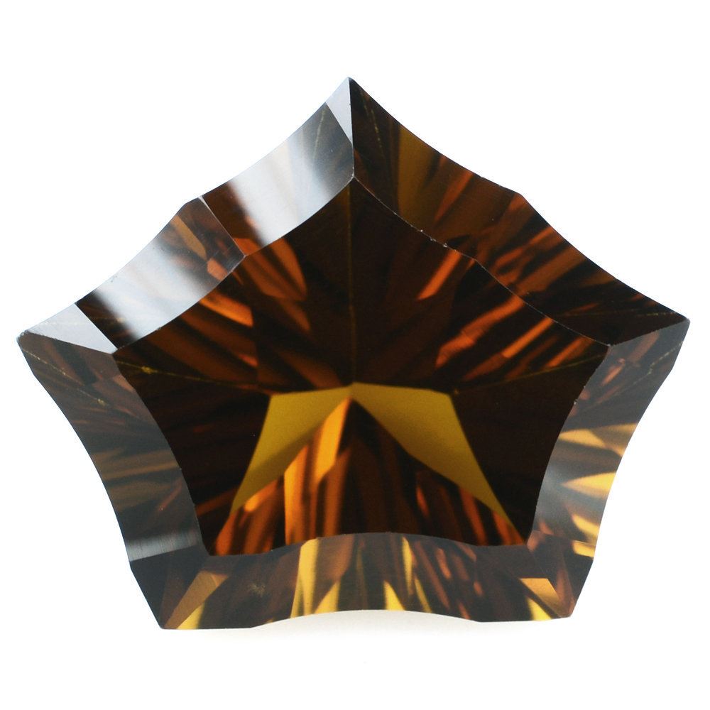WHISKY QUARTZ CONCAVE CUT PENTAGON (DES#8) 16X13MM 7.73 Cts.