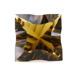 WHISKY QUARTZ CONCAVE NINETY CUT SQUARE (DES#52) 12MM 6.85 Cts.