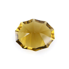 WHISKY QUARTZ CONCAVE NINETY CUT OVAL (DES#51) 10X8MM 2.23 Cts.