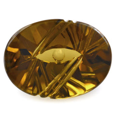 WHISKY QUARTZ FLAT BUFFTOP EVIL EYE OVAL (DES#112) 20X15MM 16.00 Cts.