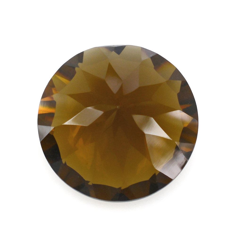 WHISKY QUARTZ CONCAVE CUT ROUND (DES#45) 12MM 5.15 Cts.