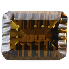 WHISKY QUARTZ CONCAVE SPLENDOR CUT OCTAGON (DES#41) 16X12MM 9.87 Cts.