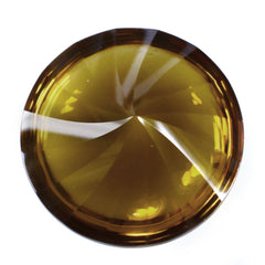 WHISKY QUARTZ BUFFTOP ROUND WITH TWISTED CONCAVE (DES#31) 15MM 10.85 Cts.