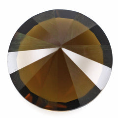 WHISKY QUARTZ ROUND DIAMOND CUT WITH ONE PACET POLISH & ONE UNPOLISH (DES#29) 15MM 10.5 Cts.