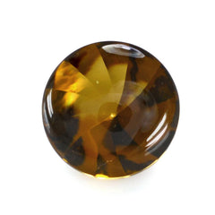 WHISKY QUARTZ BUFFTOP ROUND WITH TWISTED CONCAVE (DES#31) 10MM 3.25 Cts.
