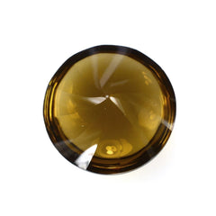 WHISKY QUARTZ BUFFTOP ROUND WITH TWISTED CONCAVE (DES#31) 10MM 3.25 Cts.