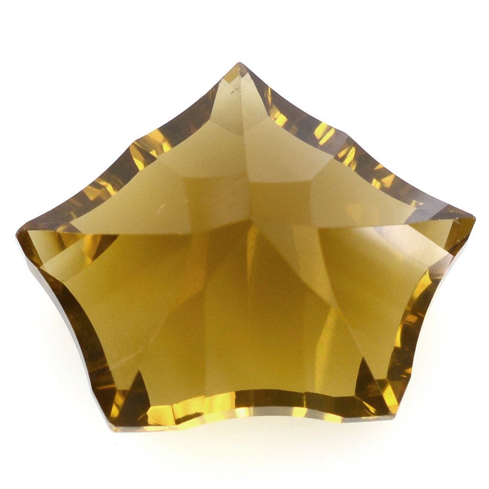 WHISKY QUARTZ CONCAVE CUT PENTAGON (DES#8) 16X13MM 7.05 Cts.