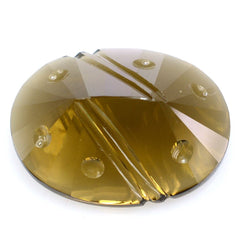 WHISKY QUARTZ FLAT BUFFTOP SUPPER BUBBLE OVAL (DES#115) 20X15MM 14.78 Cts.