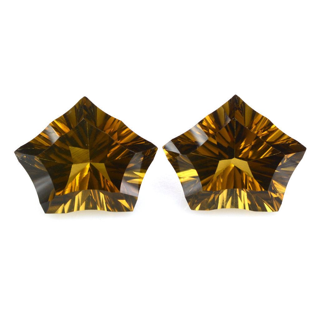 WHISKY QUARTZ CONCAVE CUT PENTAGON (DES#8) 16X13MM 7.80 Cts.