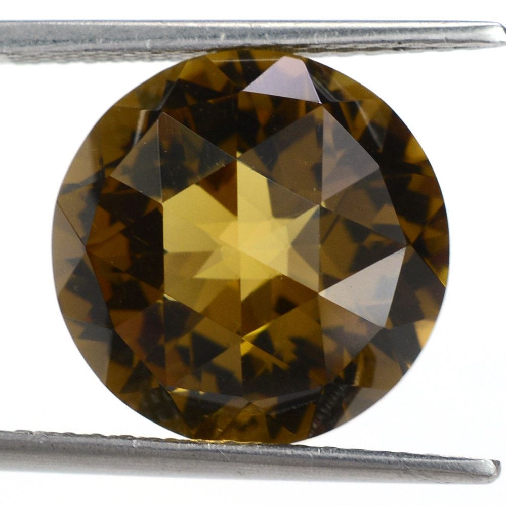 WHISKY QUARTZ HIGH DOME ROSE CUT ROUND (DES#17) 15MM 14.47 Cts.