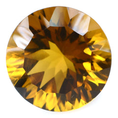 WHISKY QUARTZ CONCAVE CUT ROUND (DES#45) 12MM 5.90 Cts.