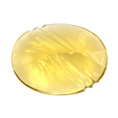 WHISKY QUARTZ FLAT BUFFTOP LIGHTENING OVAL (DES#114) 20X15MM 13.55 Cts.
