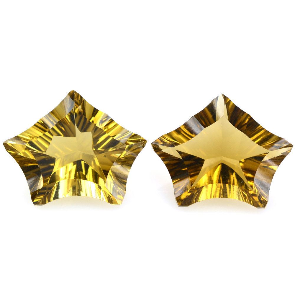 WHISKY QUARTZ CONCAVE CUT PENTAGON (DES#8) 16X13MM 5.85 Cts.