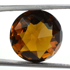 WHISKY QUARTZ HIGH DOME ROSE CUT ROUND (DES#17) 15MM 12.34 Cts.