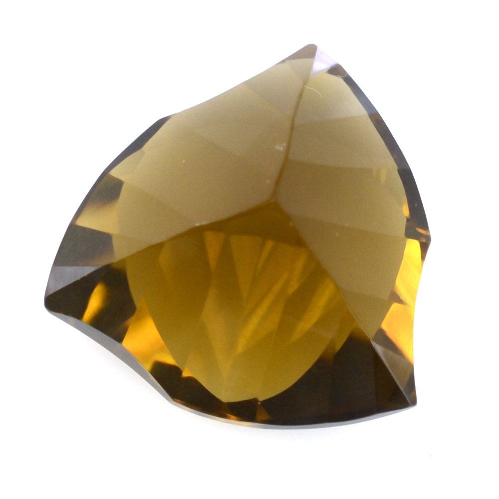 WHISKY QUARTZ LEAF CONCAVE TRILLION (DES#125) 14MM 7.71 Cts.