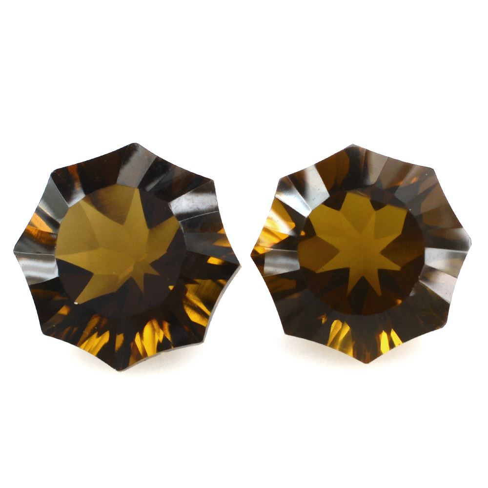 WHISKY QUARTZ NINETY CUT ROUND (DES#83) 10MM 3.59 Cts.