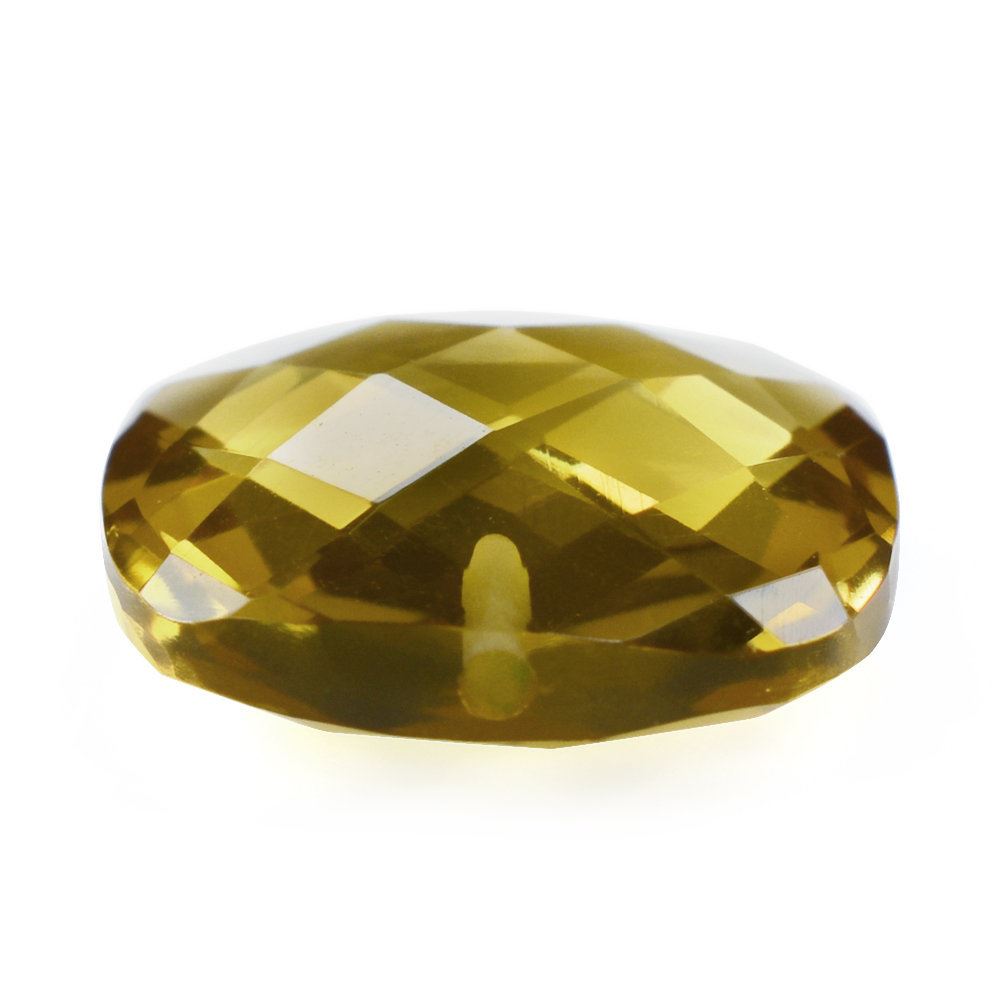 WHISKY QUARTZ CHECKER BRIOLETTE CUSHION (LIGHT) (HALF DRILL) 13X13MM 6.38 Cts.