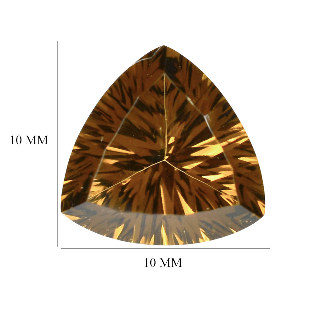 WHISKY QUARTZ CONCAVE CUT TRILLION 10MM 2.05 Cts.