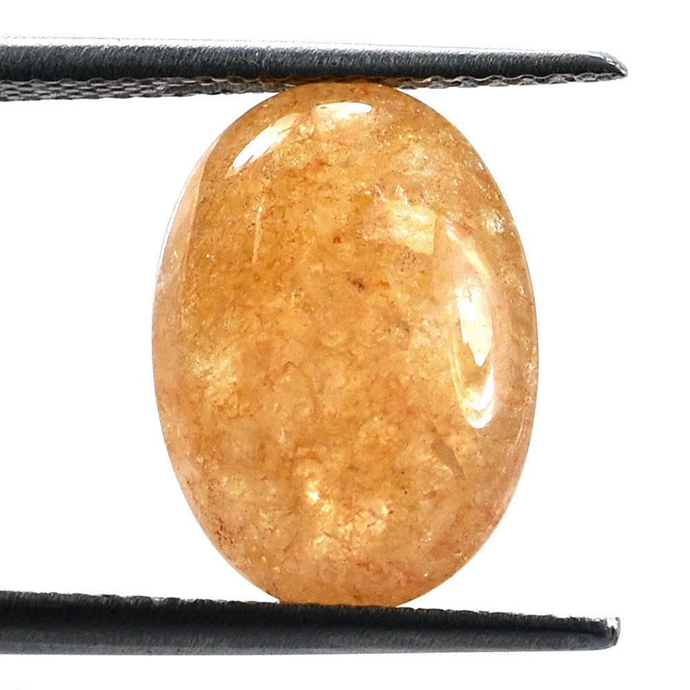 YELLOW AVENTURINE PLAIN LENTIL OVAL 14X10MM 5.02 Cts.