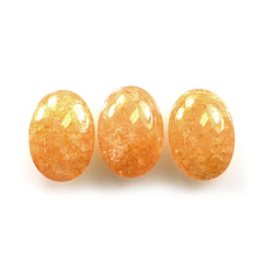 YELLOW AVENTURINE PLAIN LENTIL OVAL 14X10MM 5.02 Cts.