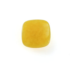 YELLOW AVENTURINE PLAIN CUSHION CAB (YELLOW/OPAQUE) 12.00X12.00 MM 5.23 CTS