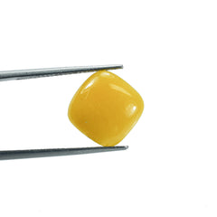 YELLOW AVENTURINE PLAIN CUSHION CAB (YELLOW/OPAQUE) 12.00X12.00 MM 5.23 CTS