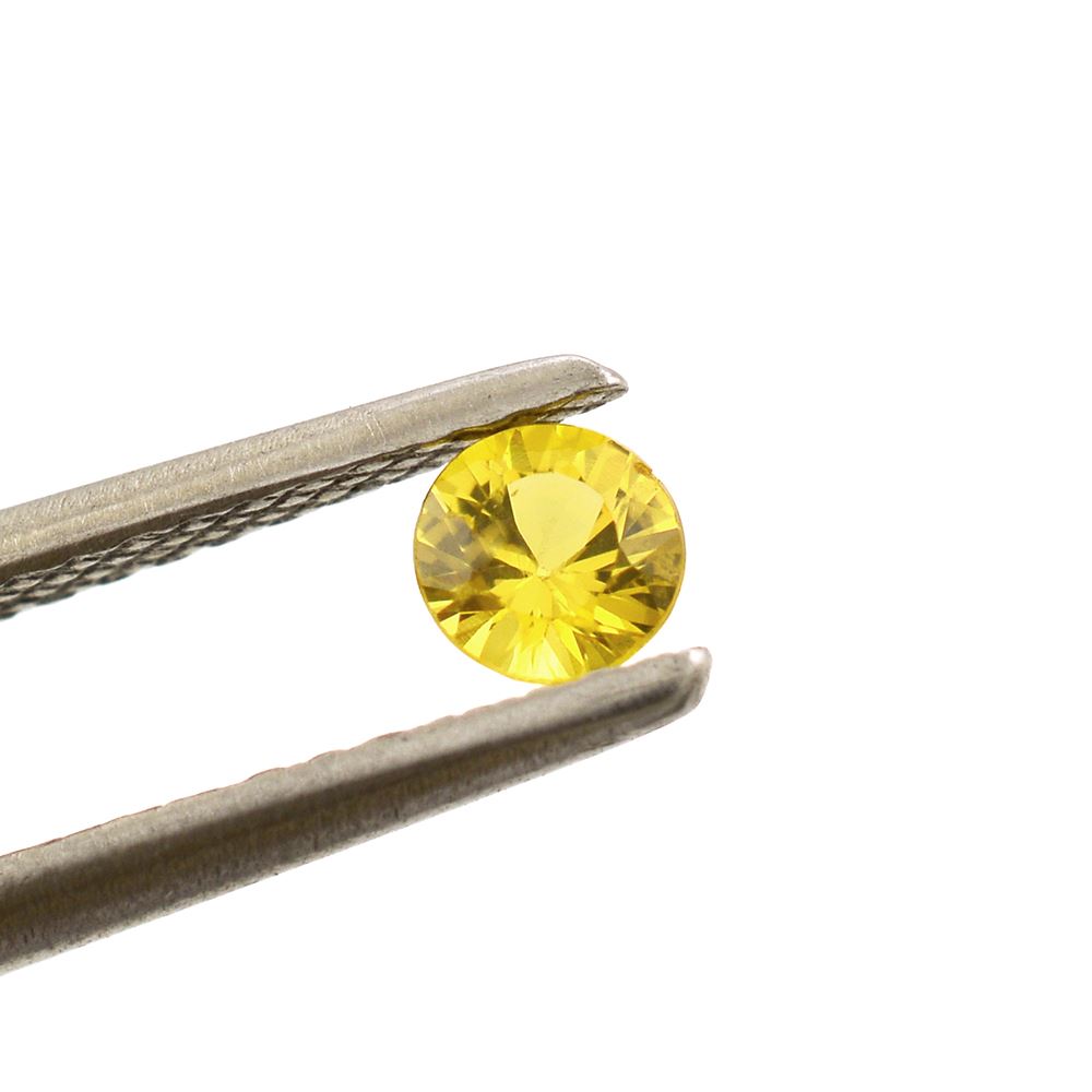 YELLOW SAPPHIRE CUT ROUND 3.70MM 0.239 Cts.