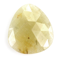 YELLOW SAPPHIRE ROSE CUT BRIOLETTE IRREGULAR TRILLIONISH& 18X16MM 9.66 Cts.