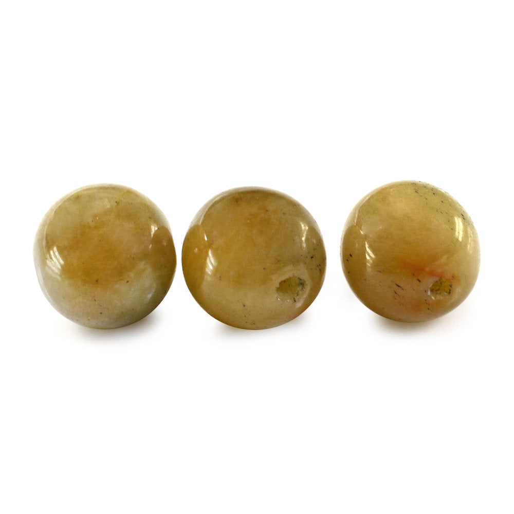 YELLOW SAPPHIRE PLAIN BALLS (FULL DRILL) 12MM 16.44 Cts.