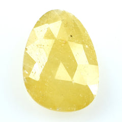 YELLOW SAPPHIRE ROSE CUT BRIOLETTE PEARISH 14X10MM 5.79 Cts.
