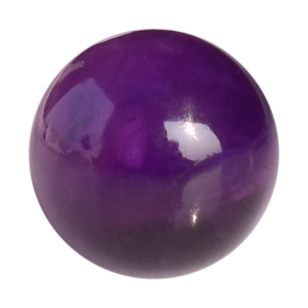 AFRICAN AMETHYST PLAIN ROUND BALL (HALF DRILL) 7.00-7.50 MM 1.03 Cts.