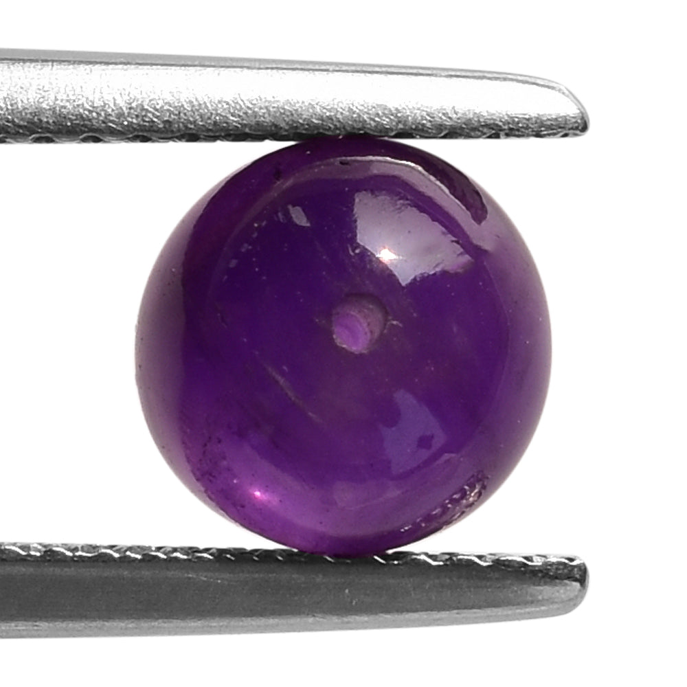 AFRICAN AMETHYST PLAIN ROUND BALL (HALF DRILL) 7.00-7.50 MM 1.03 Cts.