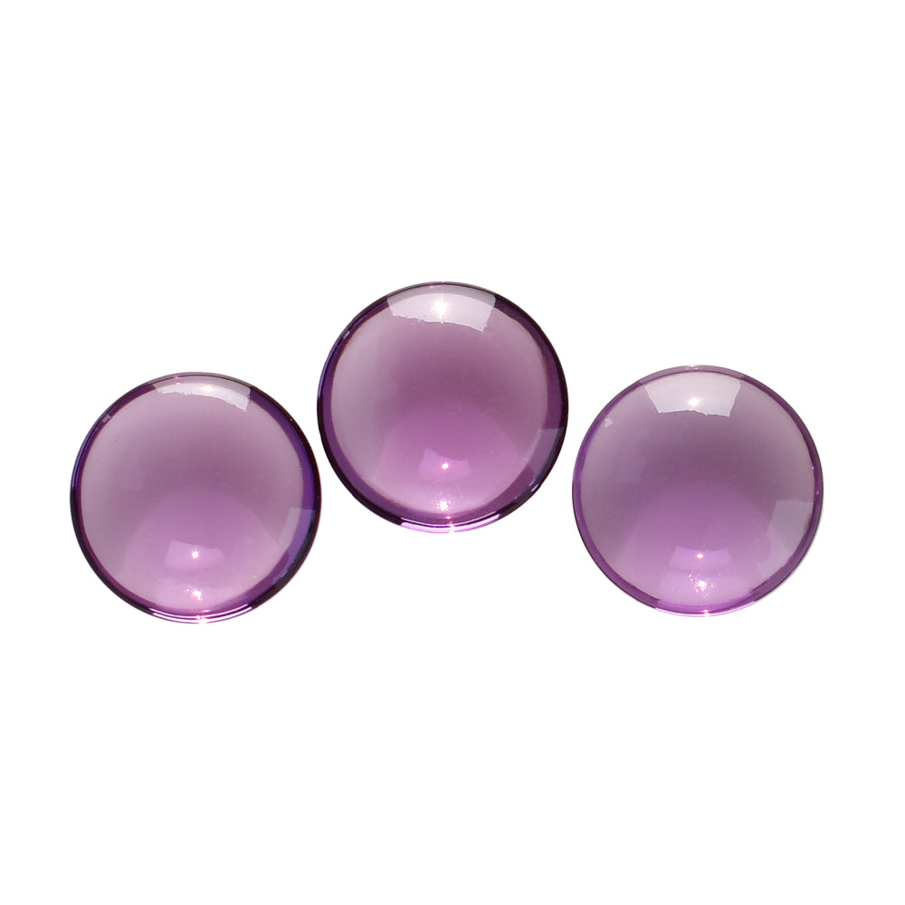 AFRICAN AMETHYST PLAIN LENTIL ROUND 8.00X8.00 MM 1.08 Cts.