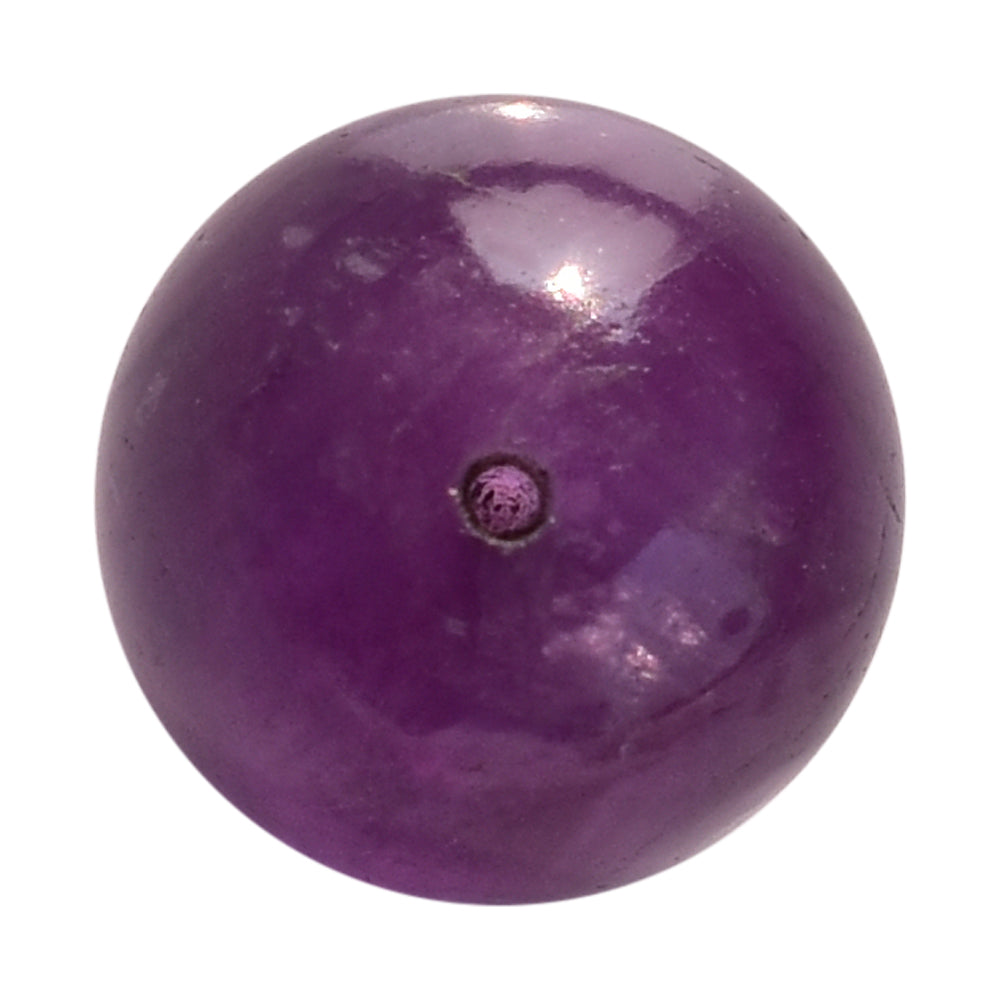 AFRICAN AMETHYST PLAIN ROUND BALL (HALF DRILL) 10.00X10.00 MM 7.12 Cts.