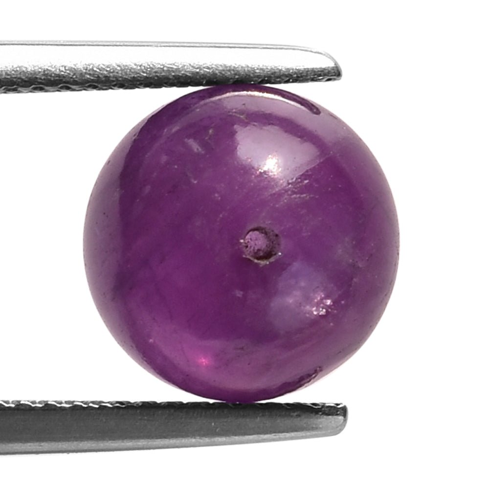 AFRICAN AMETHYST PLAIN ROUND BALL (HALF DRILL) 10.00X10.00 MM 7.12 Cts.