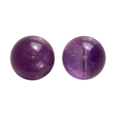 AFRICAN AMETHYST PLAIN ROUND BALL (HALF DRILL) 10.00X10.00 MM 7.12 Cts.