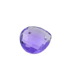 AFRICAN AMETHYST BRIOLETTE HEART HALF PEAR (FULL DRILL 0.90MM) (AA/SI) 11X10MM 2.56 Cts.