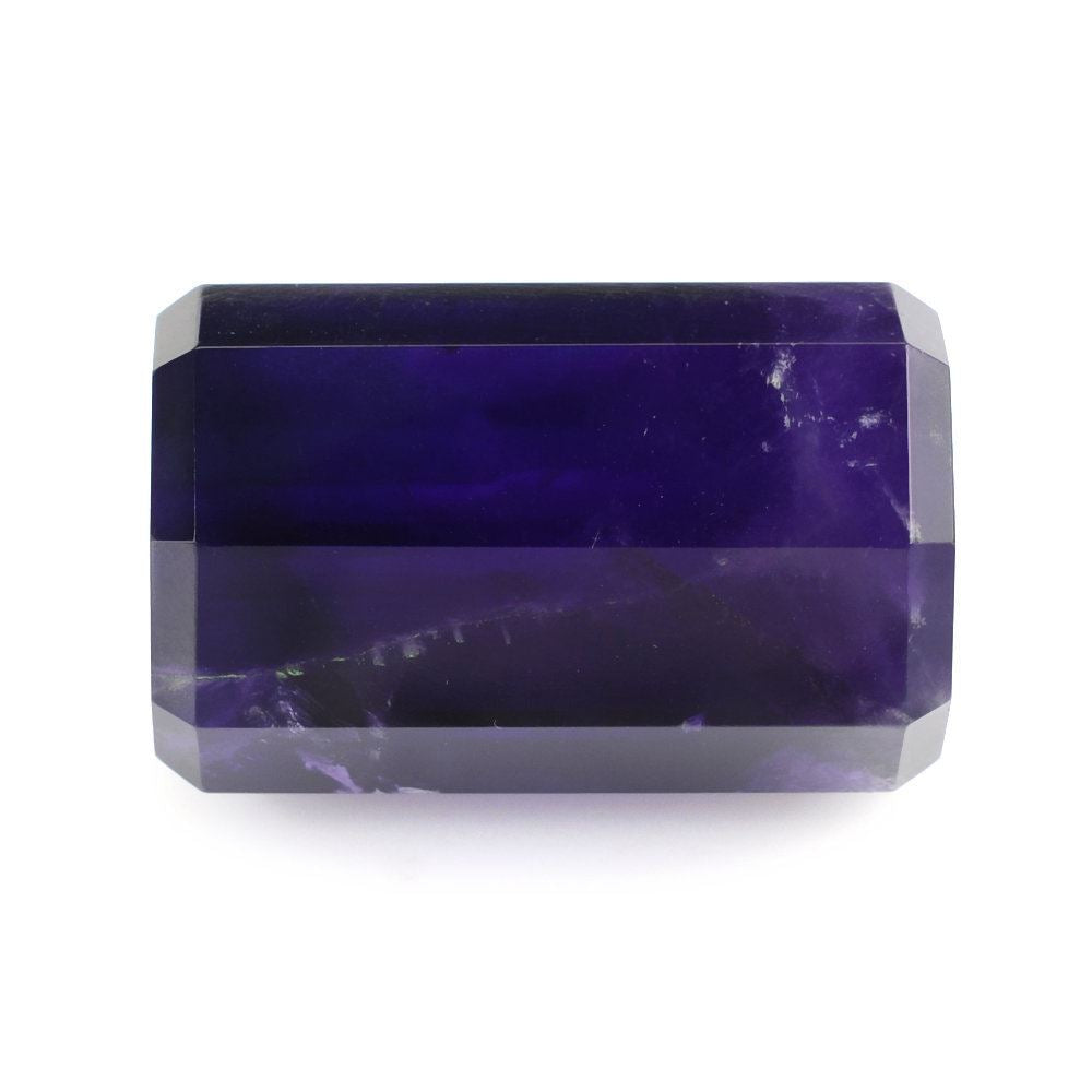 AFRICAN AMETHYST STEP CUT BARREL (FULL DRILL 1MM) 25X16MM 63.80 Cts.