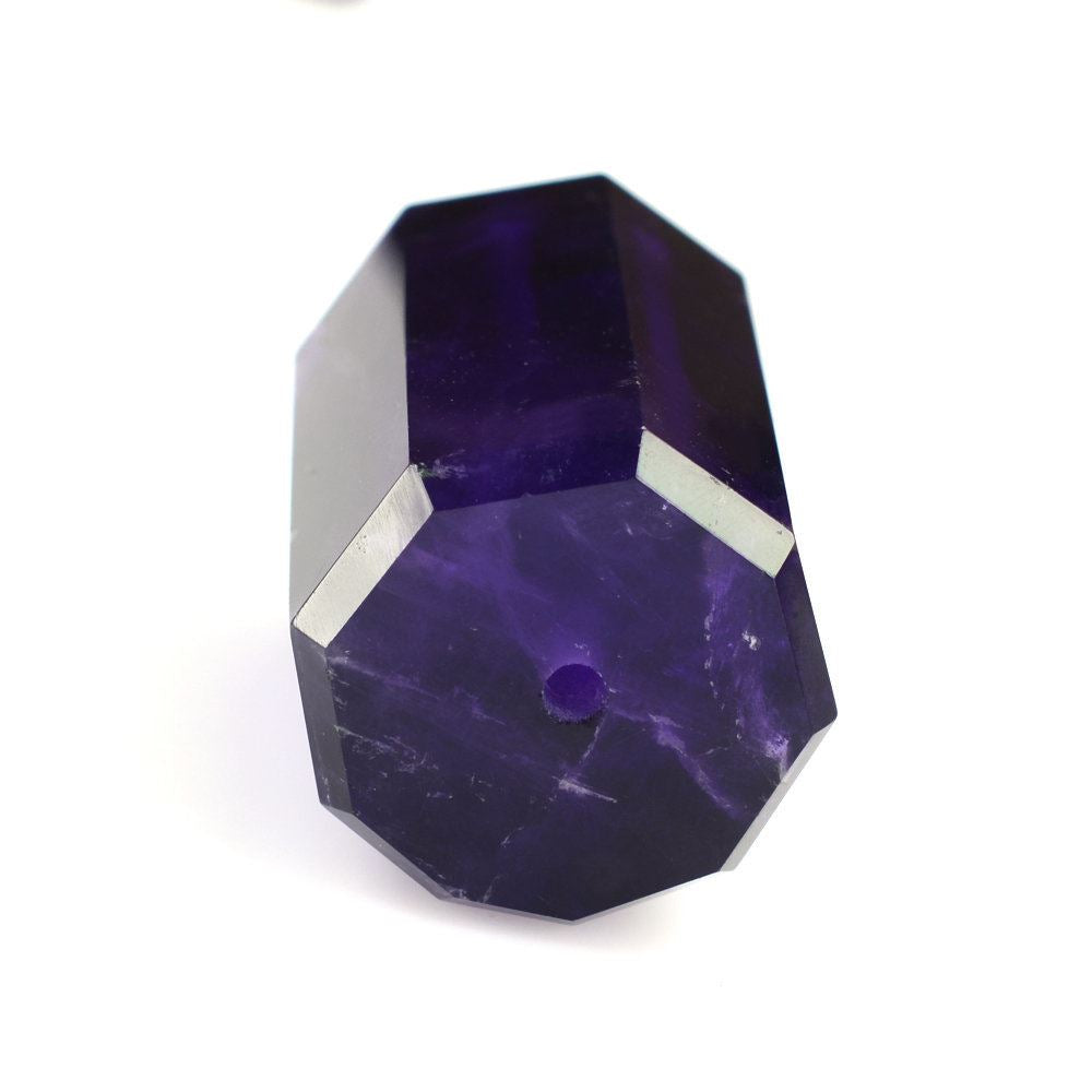 AFRICAN AMETHYST STEP CUT BARREL (FULL DRILL 1MM) 25X16MM 63.80 Cts.