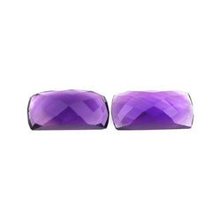 AFRICAN AMETHYST FANCY CUT BAGUETTES 14X7MM 3.75 Cts.