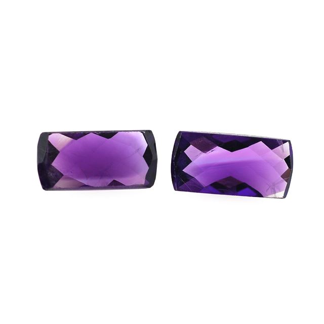 AFRICAN AMETHYST FANCY CUT BAGUETTES 14X7MM 3.75 Cts.