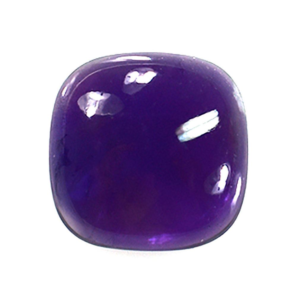 AFRICAN AMETHYST PLAIN CUSHION CAB 12MM 6.14 Cts.