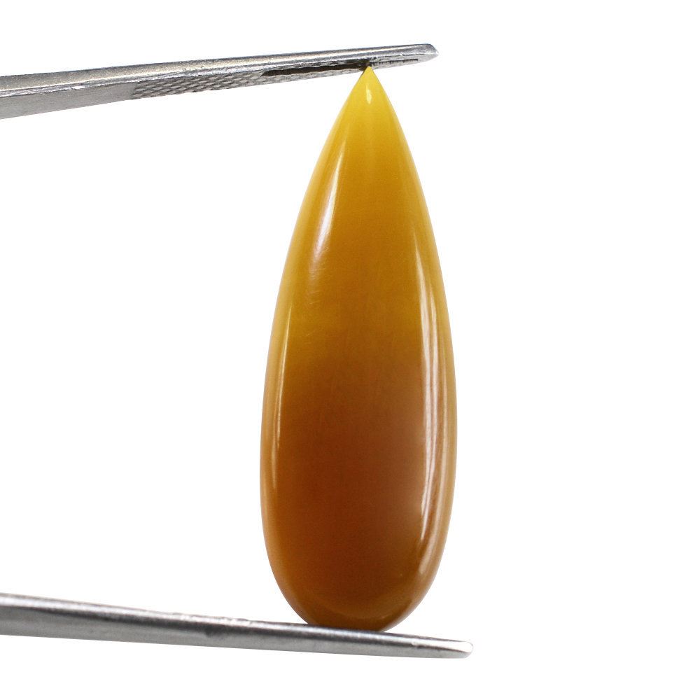 BROWN AMBER PEAR CAB 36X12MM 7.55 Cts.
