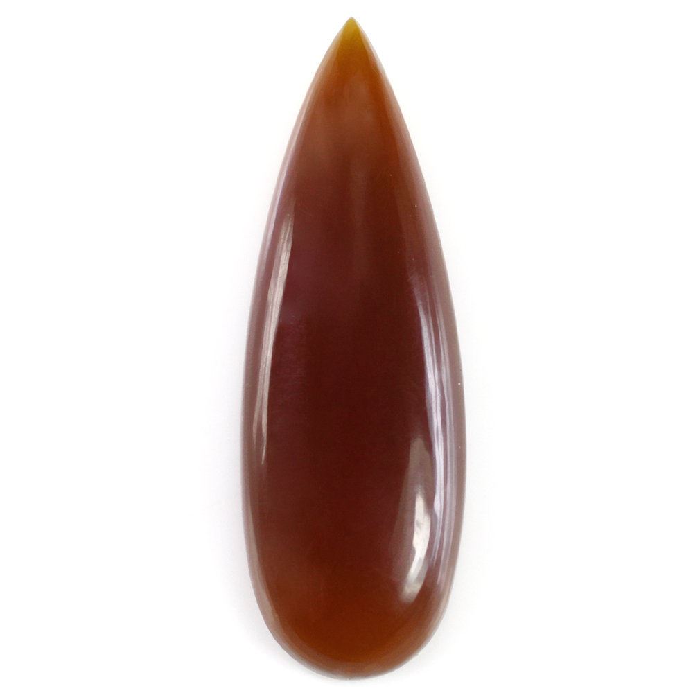 BROWN AMBER PEAR CAB 36X12MM 7.81 Cts.