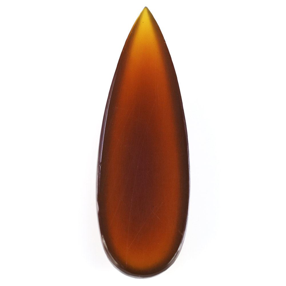 BROWN AMBER PEAR CAB 36X12MM 7.81 Cts.