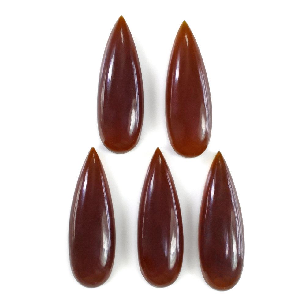 BROWN AMBER PEAR CAB 36X12MM 7.81 Cts.