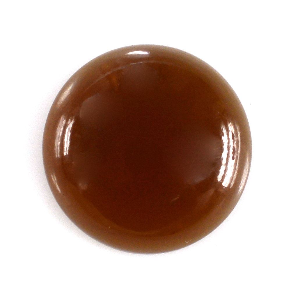 AMBER (BROWN) ROUND CAB 13MM 2.51 Cts.